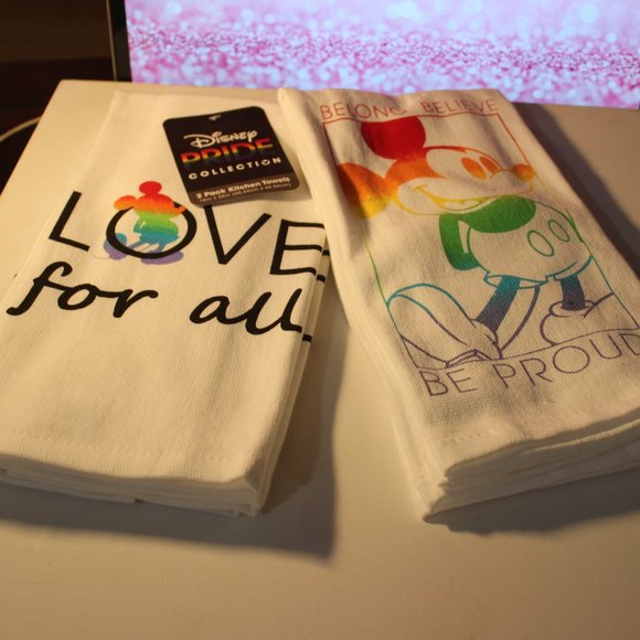 DISNEY | Pride Collection | 2 Set of 2 Piece Kitchen Towels | - Picture 1 of 6